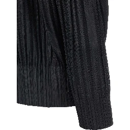 Black Polyester Cardigan
