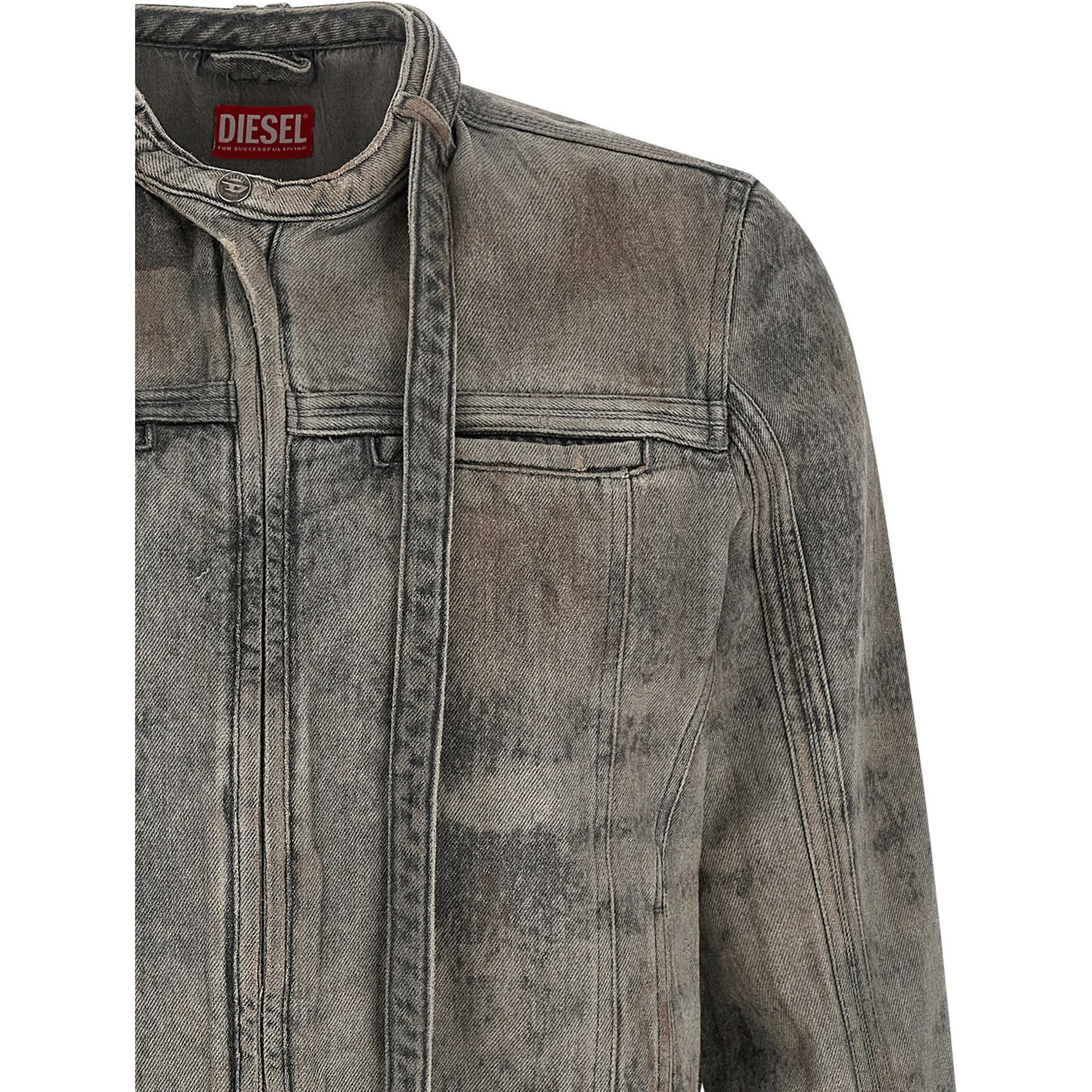 Gray Cotton Denim Jacket