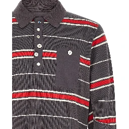 Gray Cotton Polo Shirt
