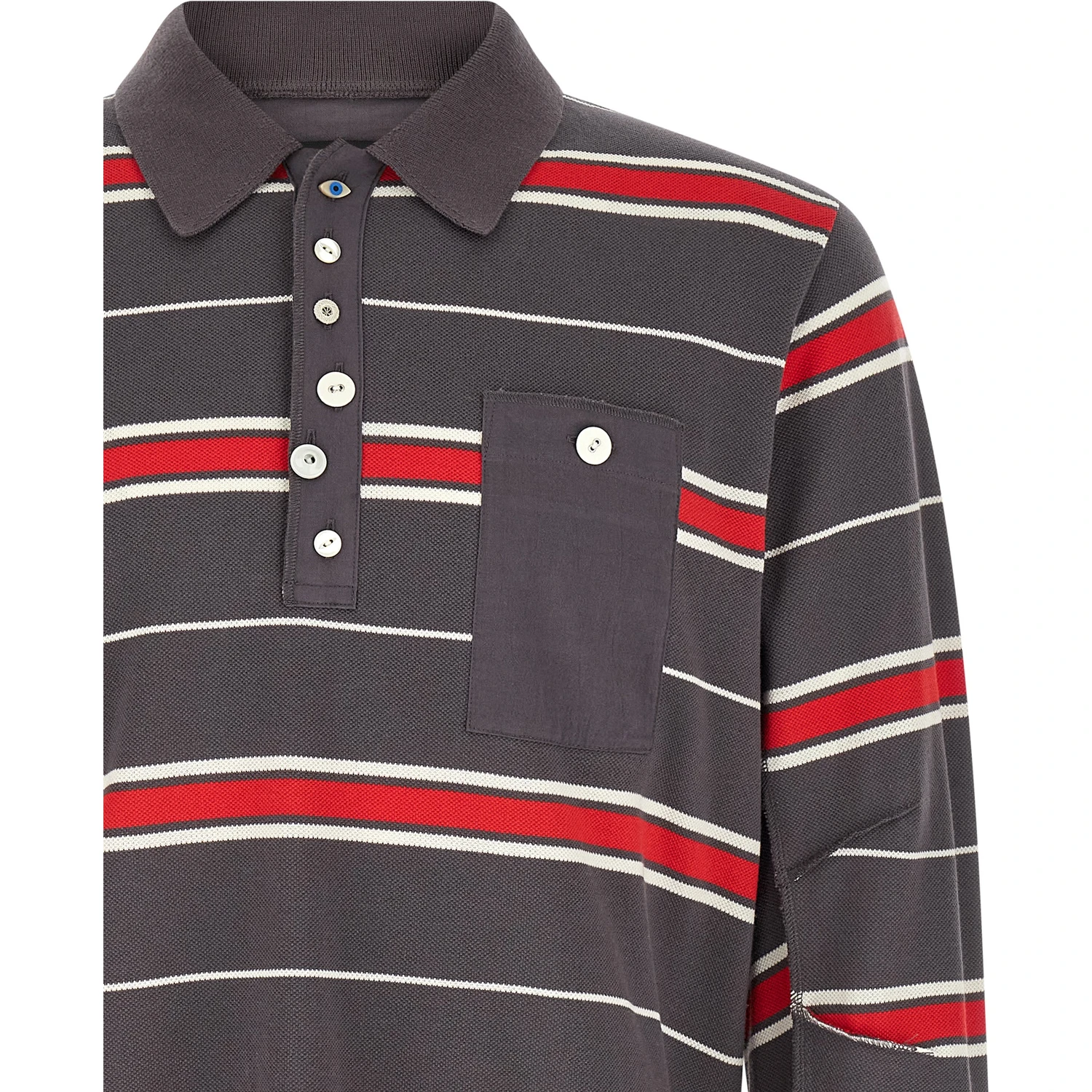 Gray Cotton Polo Shirt