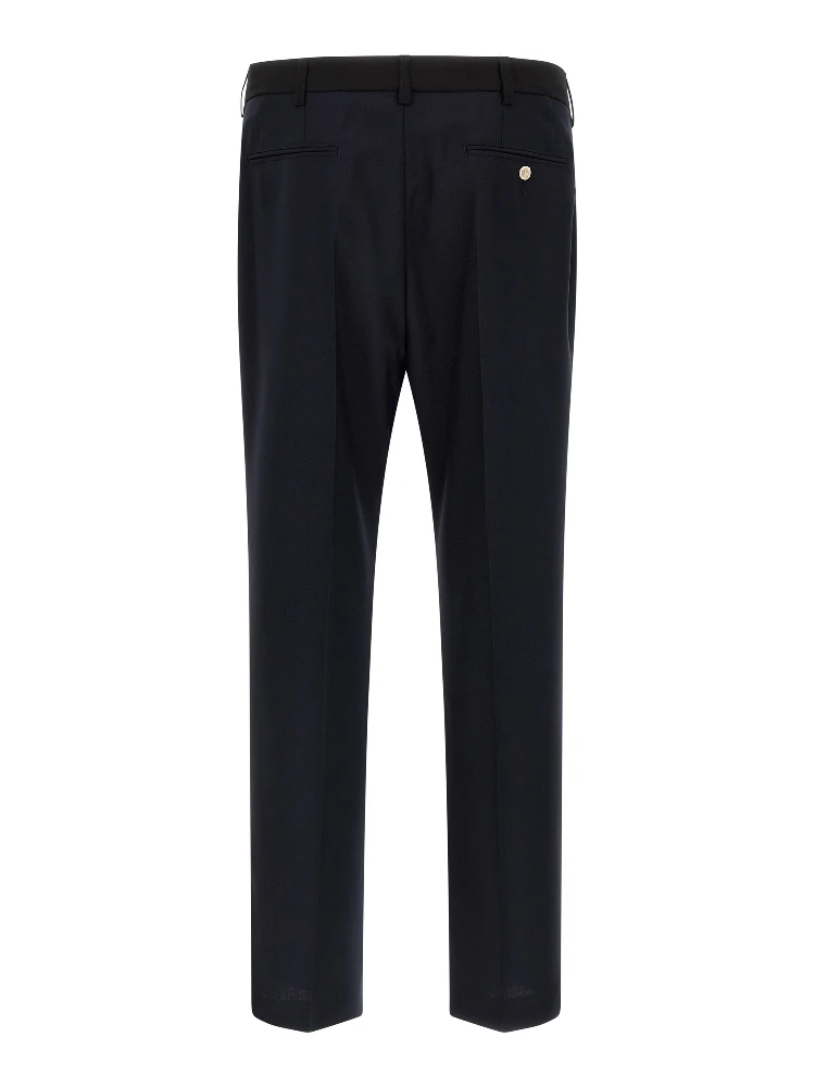 Blue Virgin Wool Casual Pants alternative