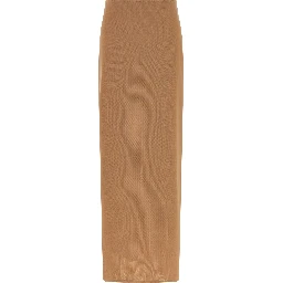 Beige Polyamide Midi Skirt
