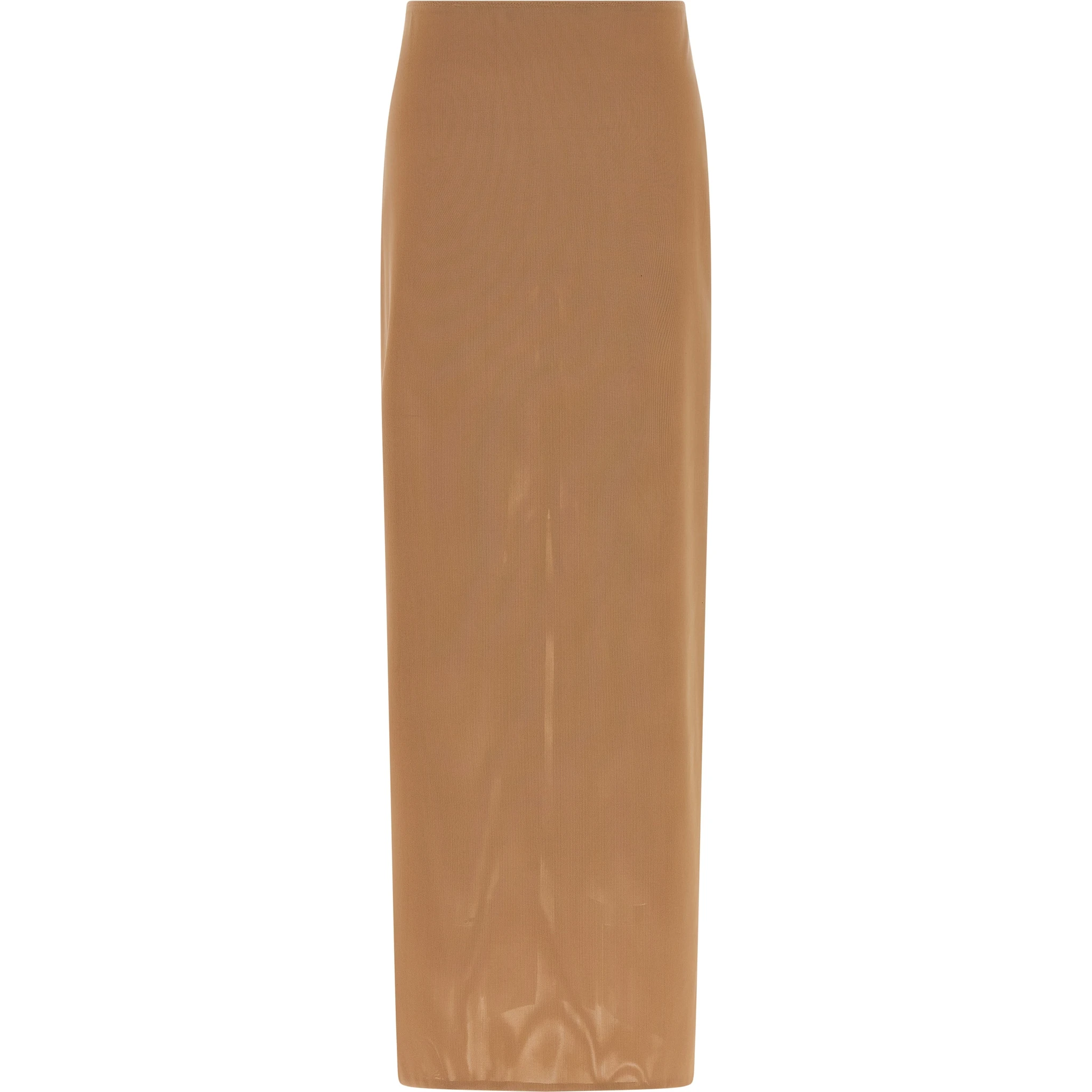 Beige Polyamide Midi Skirt