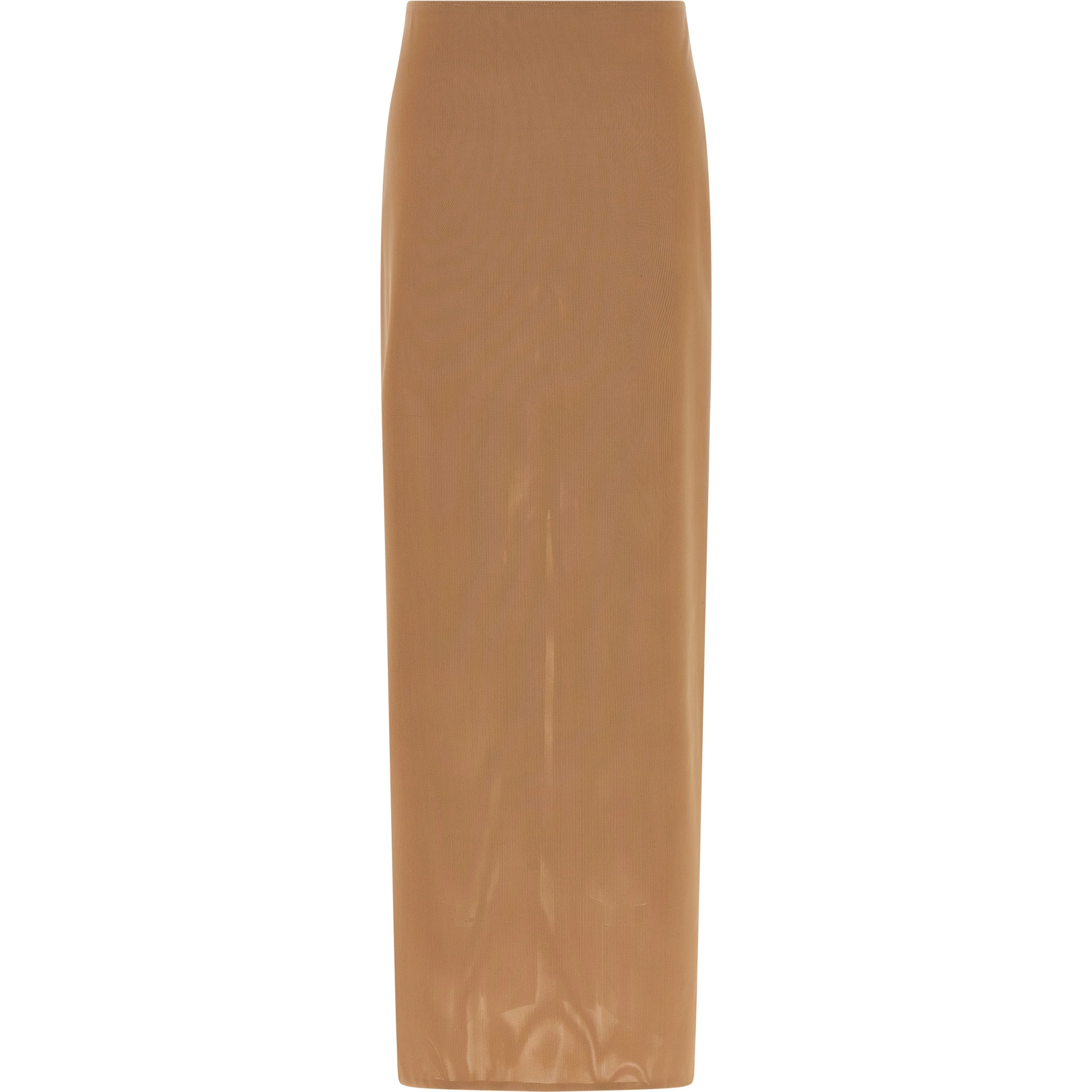 Beige Polyamide Midi Skirt