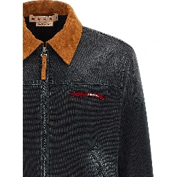 Gray Cotton Denim Jacket