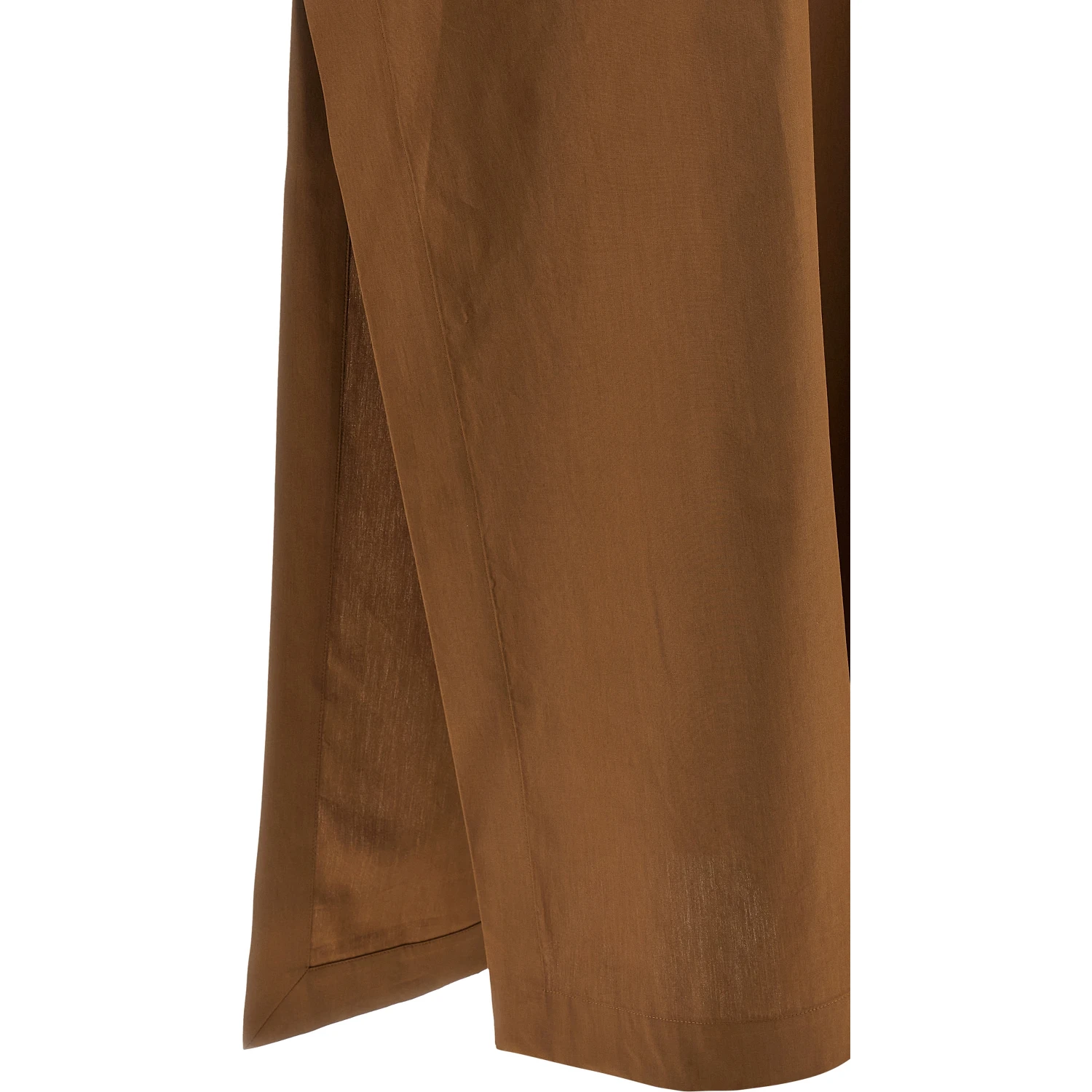 Brown Cotton Long Dress