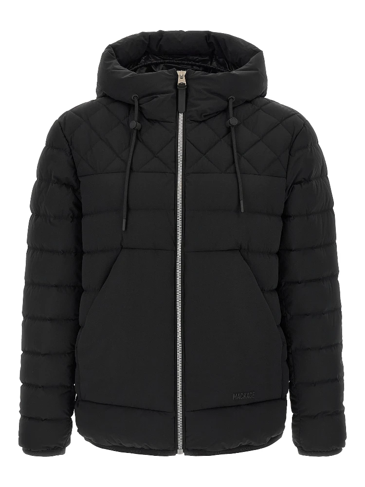 Black Nylon Full-Length Jacket