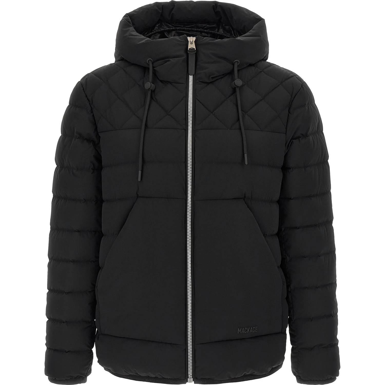 Black Nylon Full-Length Jacket
