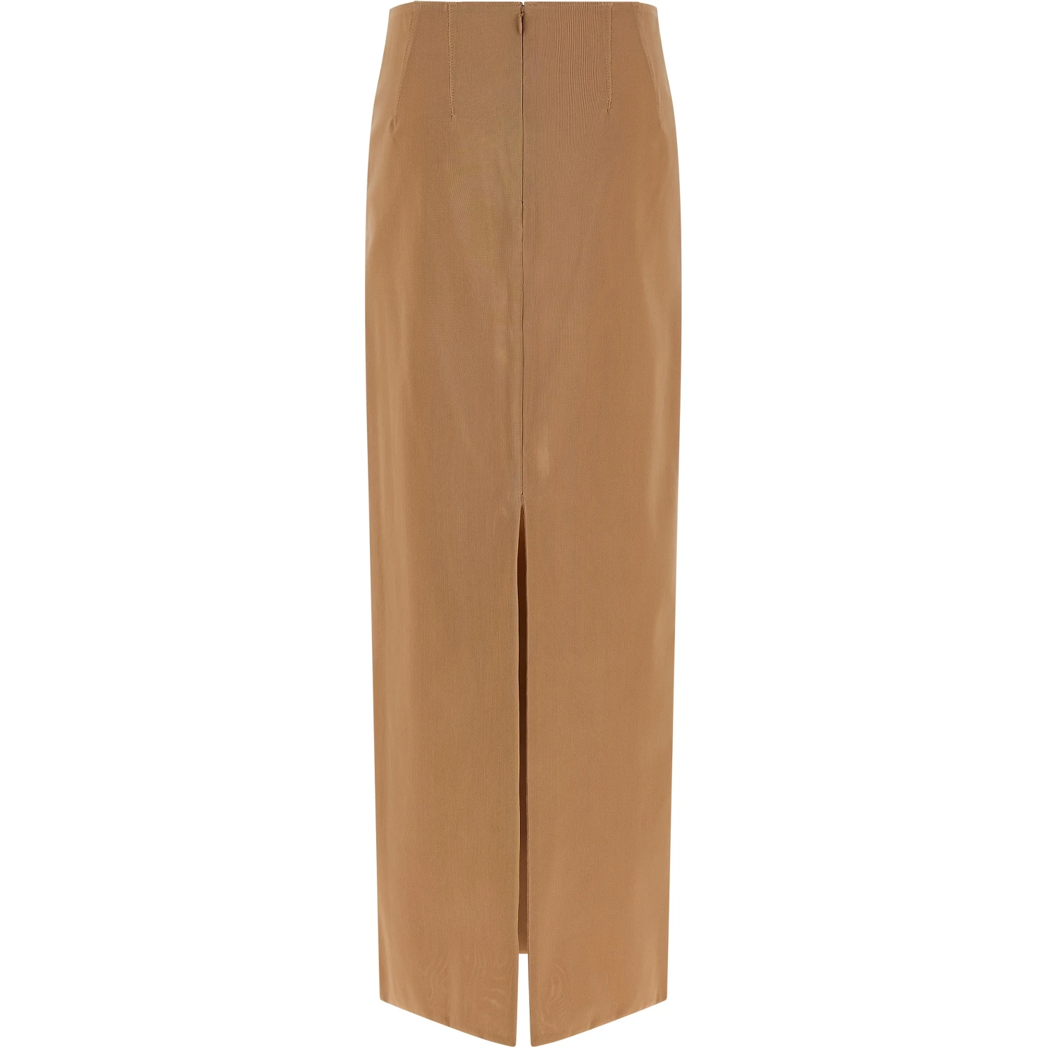 Beige Polyamide Midi Skirt