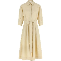 Beige Viscose Long Dress