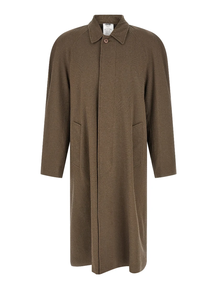 Beige Virgin Wool Coat