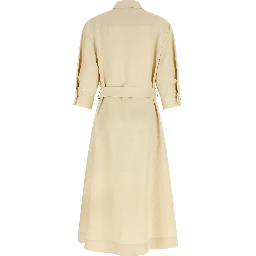 Beige Viscose Long Dress