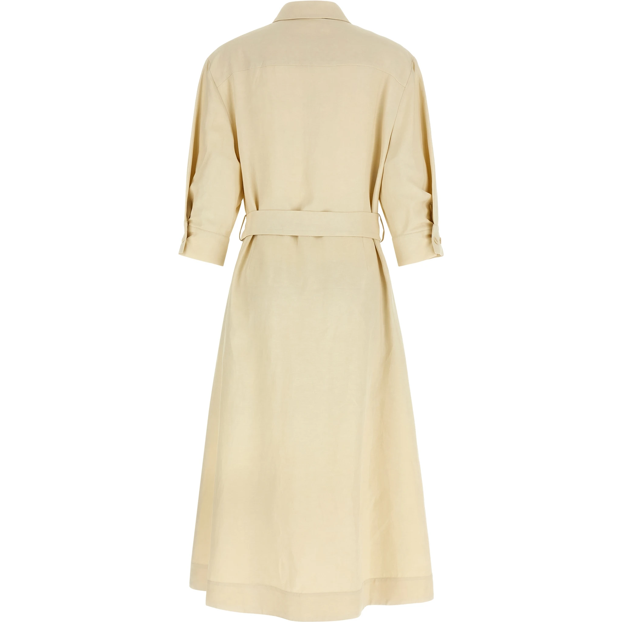 Beige Viscose Long Dress