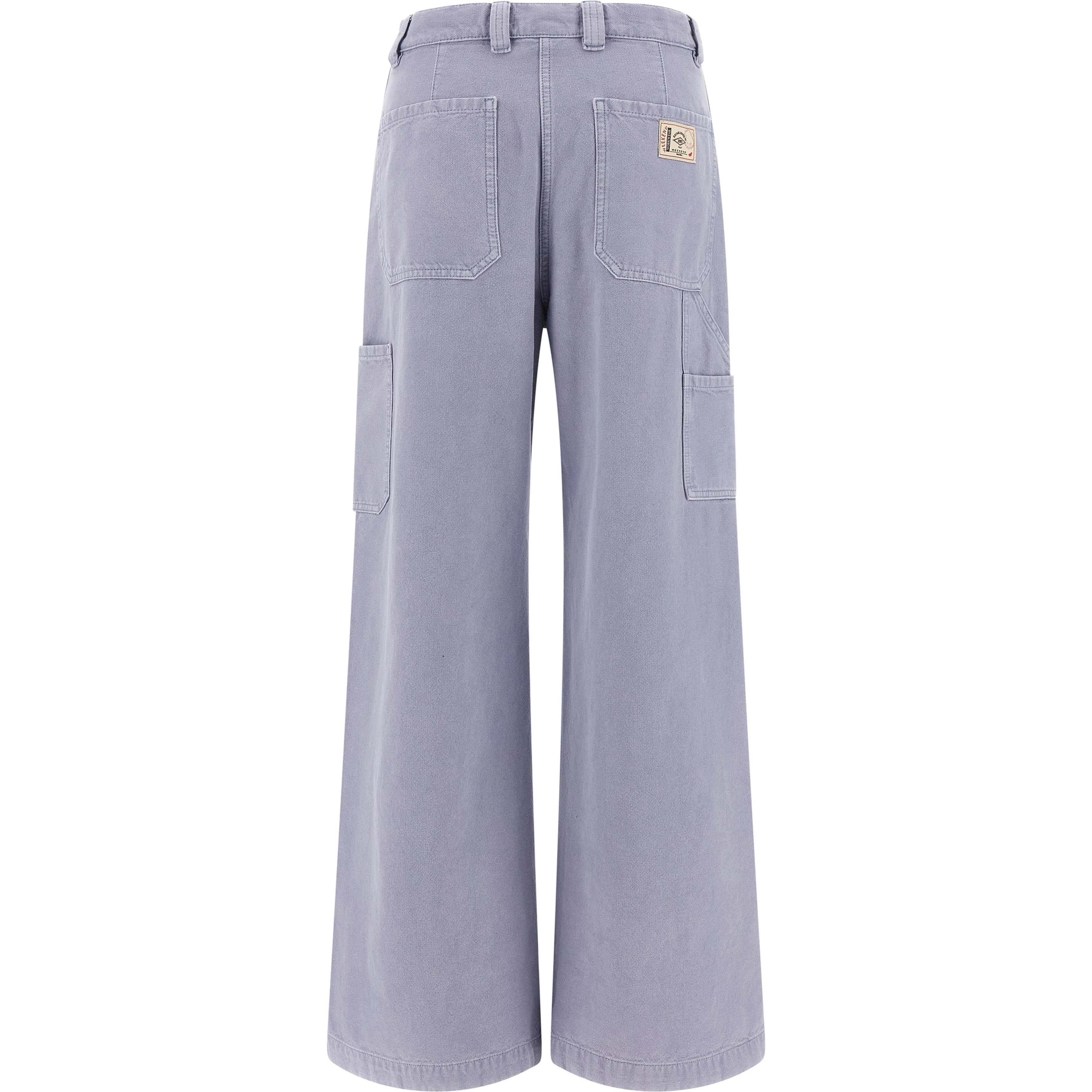 Purple Cotton Casual Pants