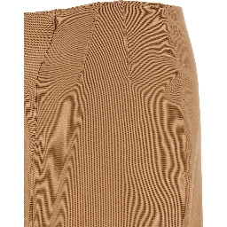 Beige Polyamide Midi Skirt