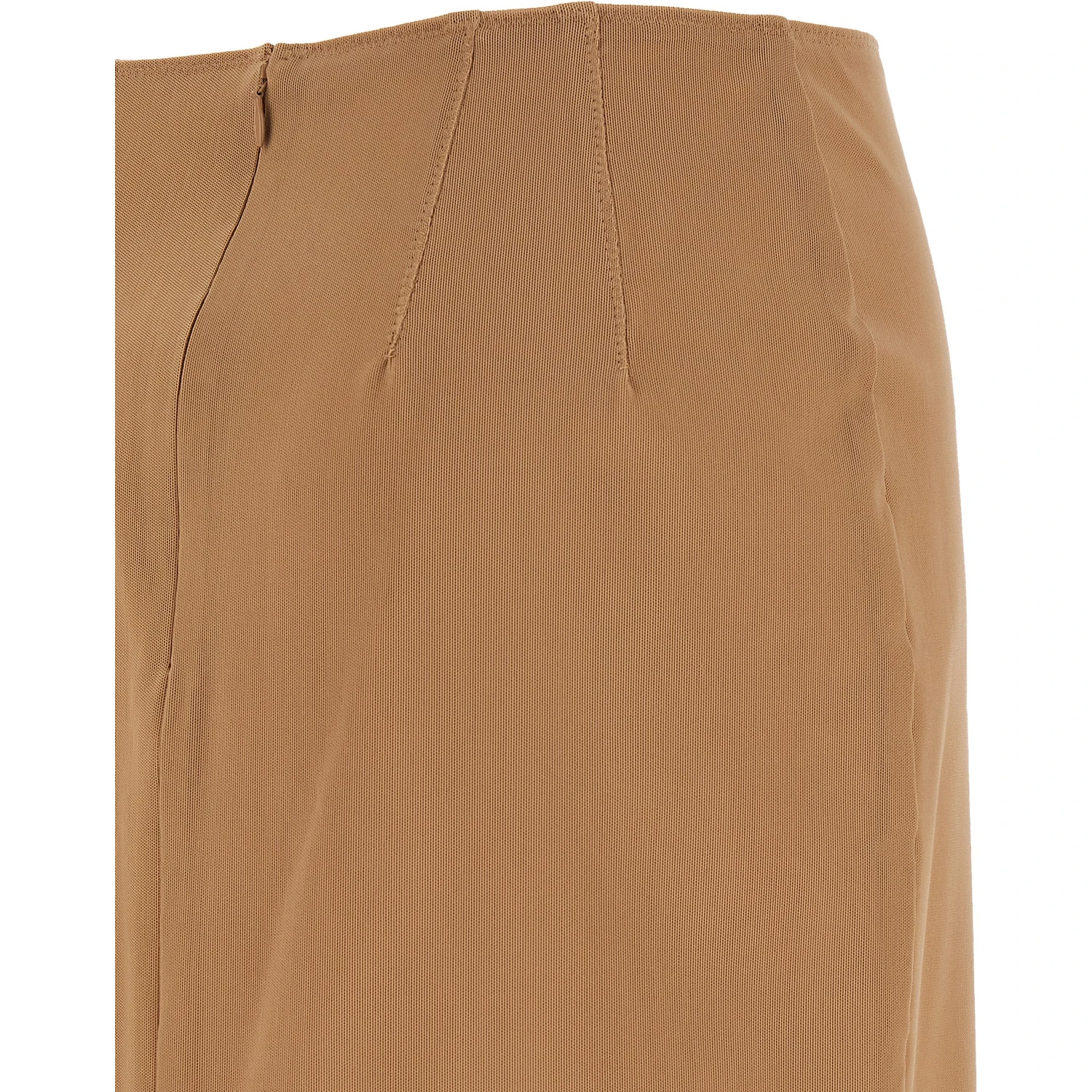 Beige Polyamide Midi Skirt