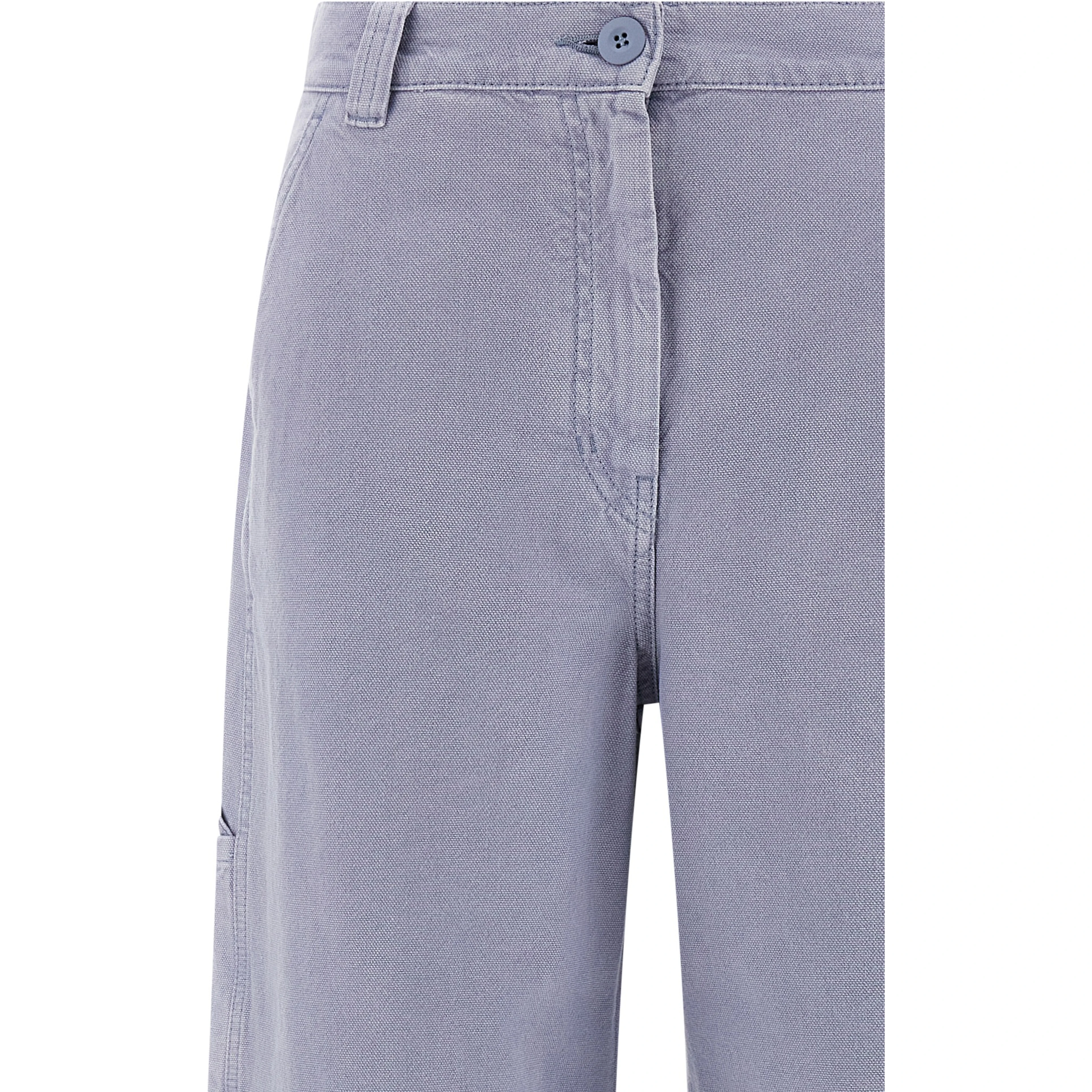 Purple Cotton Casual Pants
