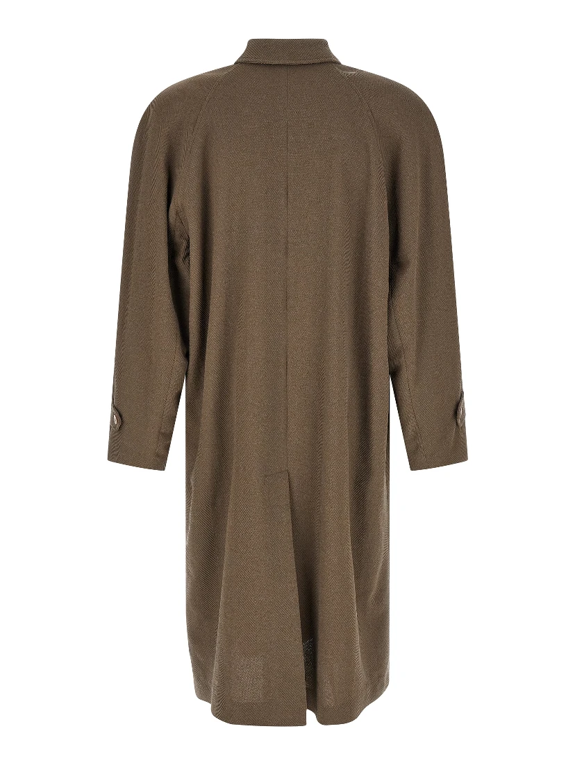 Beige Virgin Wool Coat