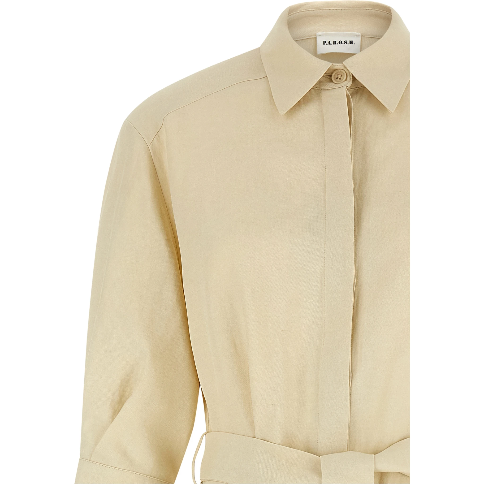 Beige Viscose Long Dress