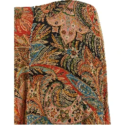 Orange Silk Mini Skirt