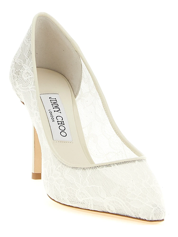 White Tencel High Heel Pumps alternative
