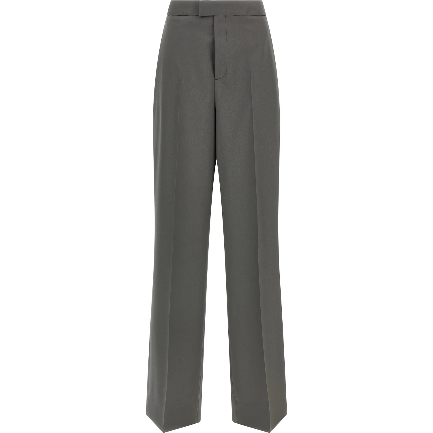 Gray Virgin Wool Dress Pants