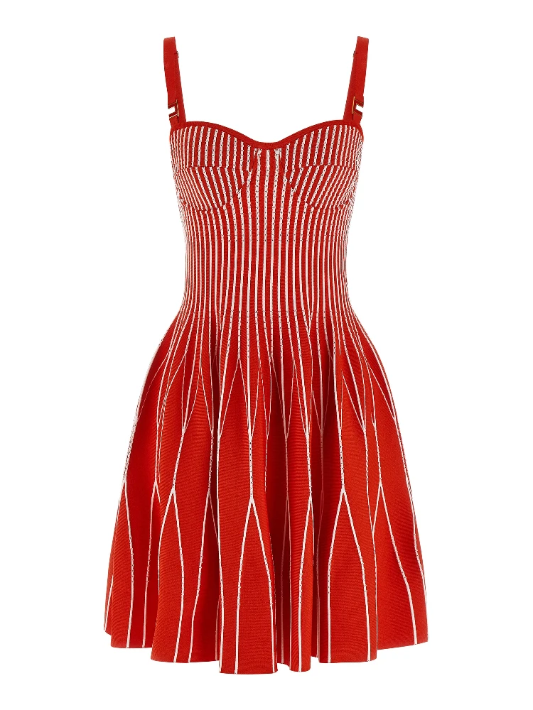 Multicolor Viscose Short Dress