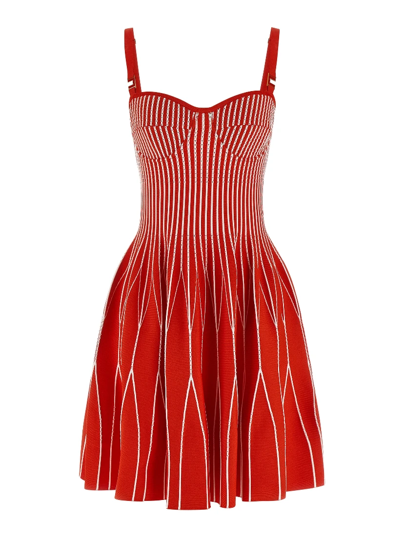 Multicolor Viscose Short Dress