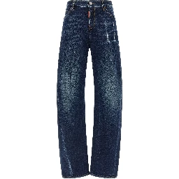 Blue Cotton Relaxed Fit Jeans