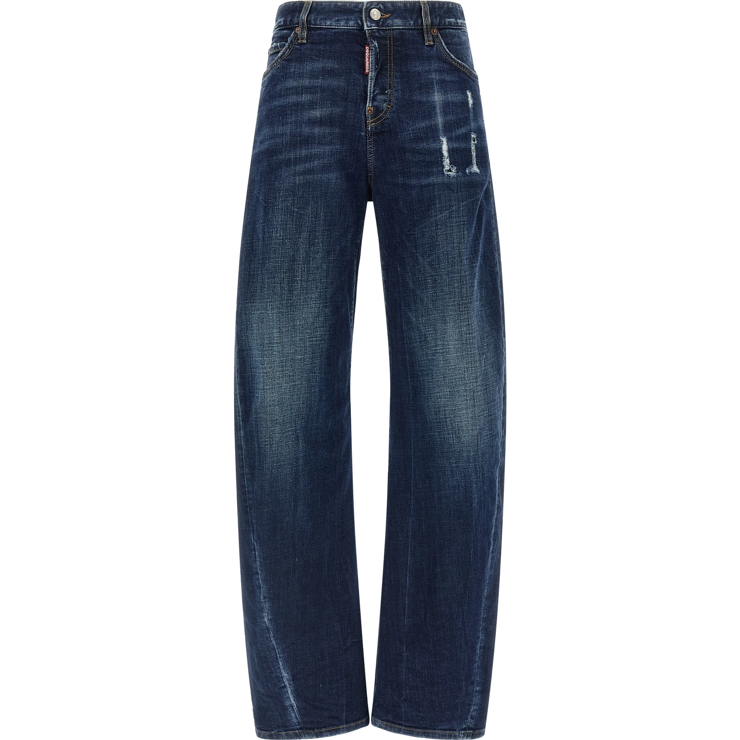 Blue Cotton Relaxed Fit Jeans