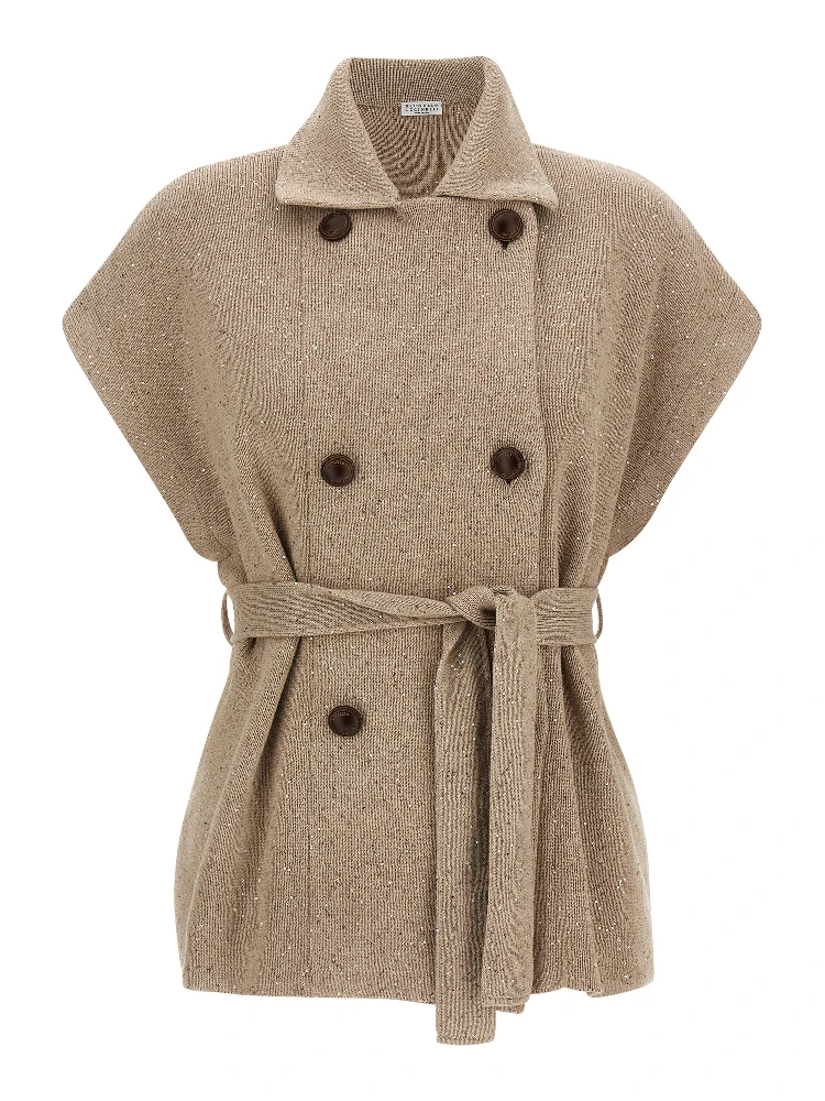 Beige Cotton Cardigan