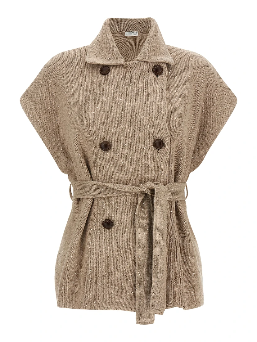 Beige Cotton Cardigan
