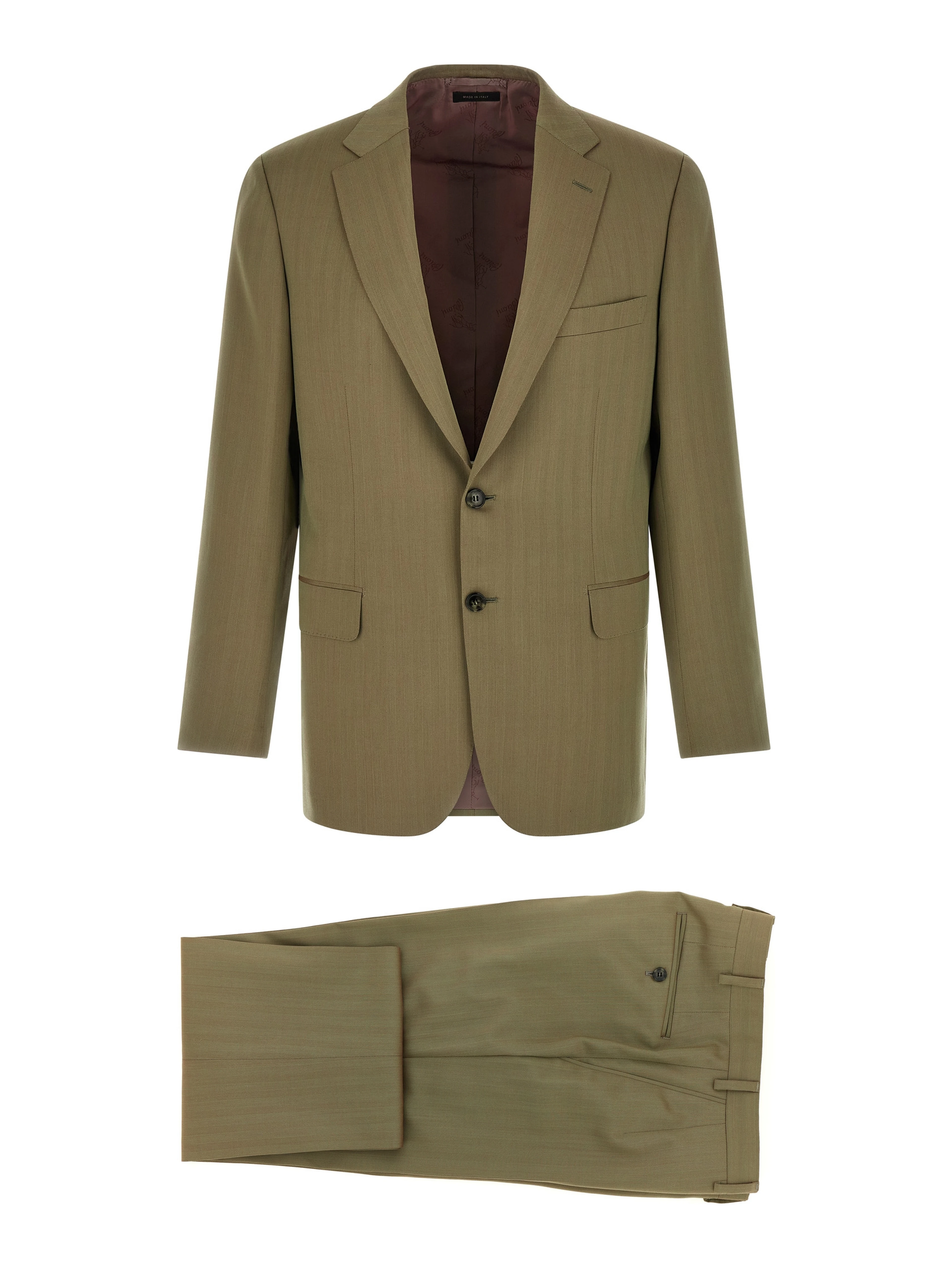 Bicolor Wool Two-Piece Suit