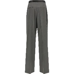 Gray Virgin Wool Dress Pants