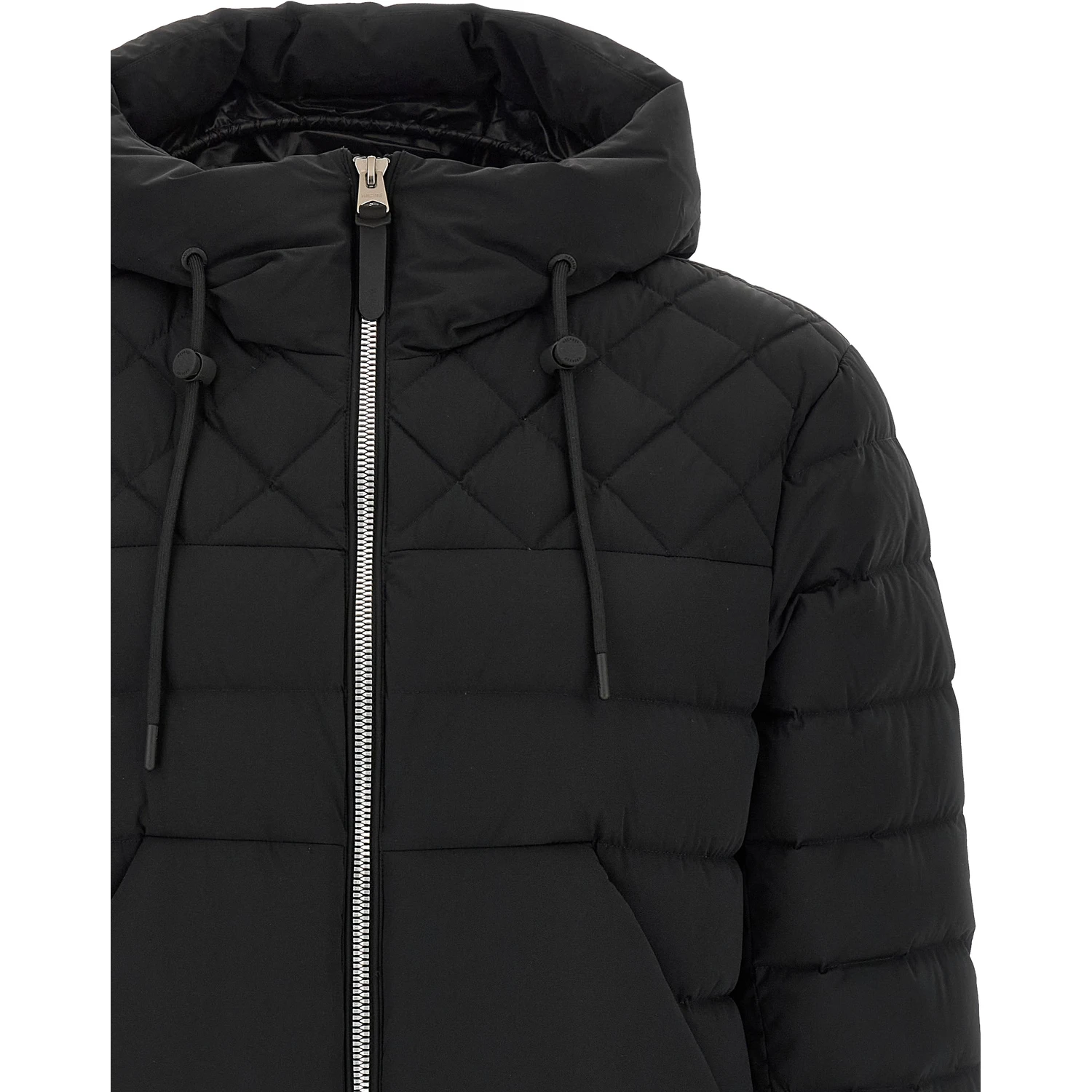 Black Nylon Full-Length Jacket
