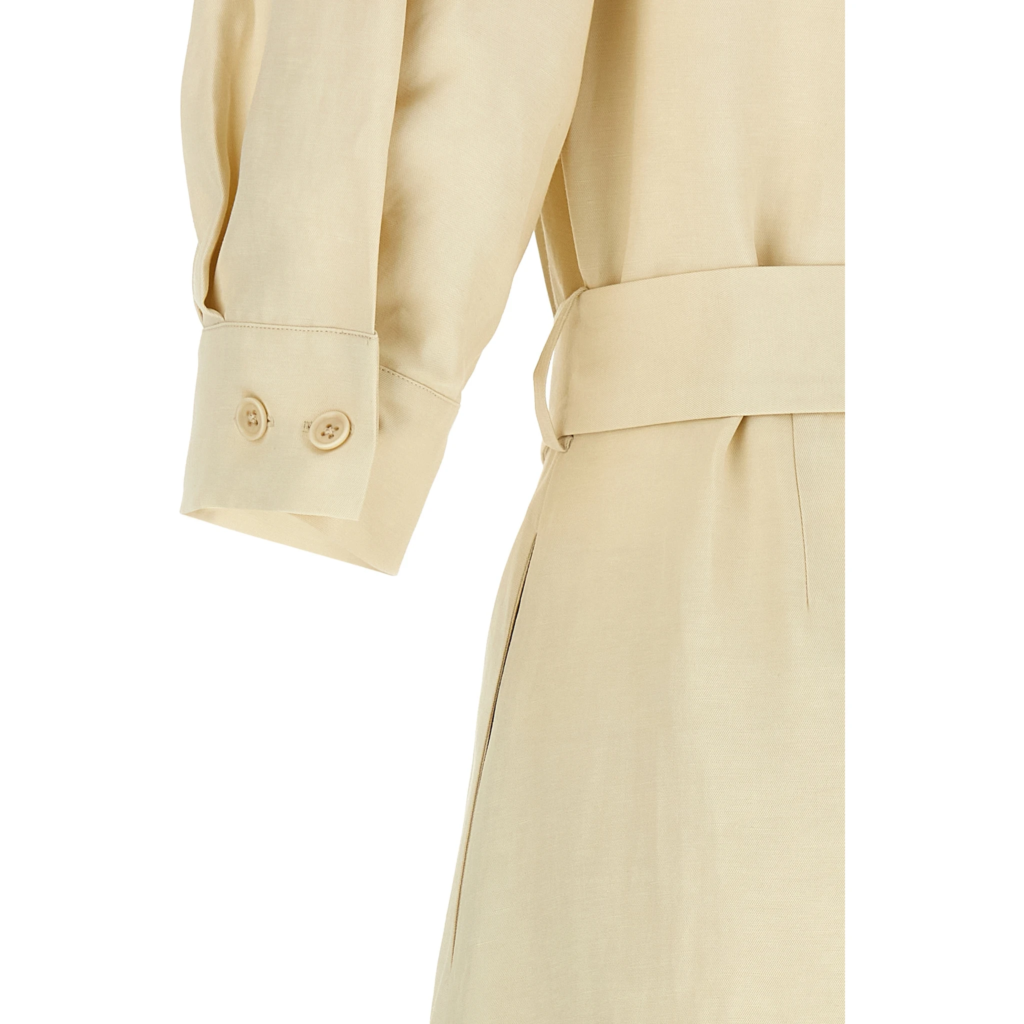 Beige Viscose Long Dress
