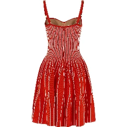 Multicolor Viscose Short Dress