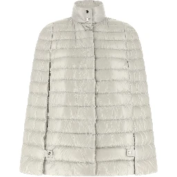 Gray Polyamide Full-Length Jacket