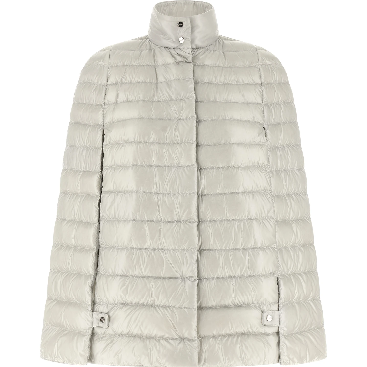 Gray Polyamide Full-Length Jacket