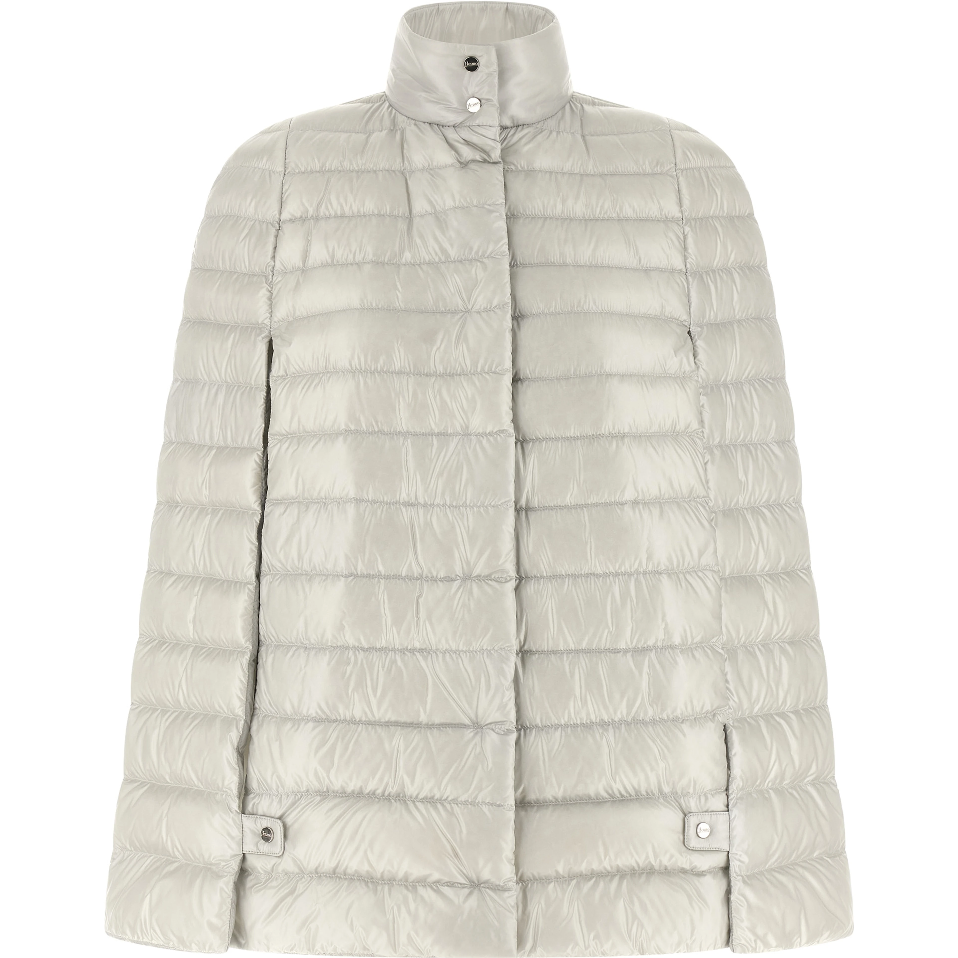 Gray Polyamide Full-Length Jacket