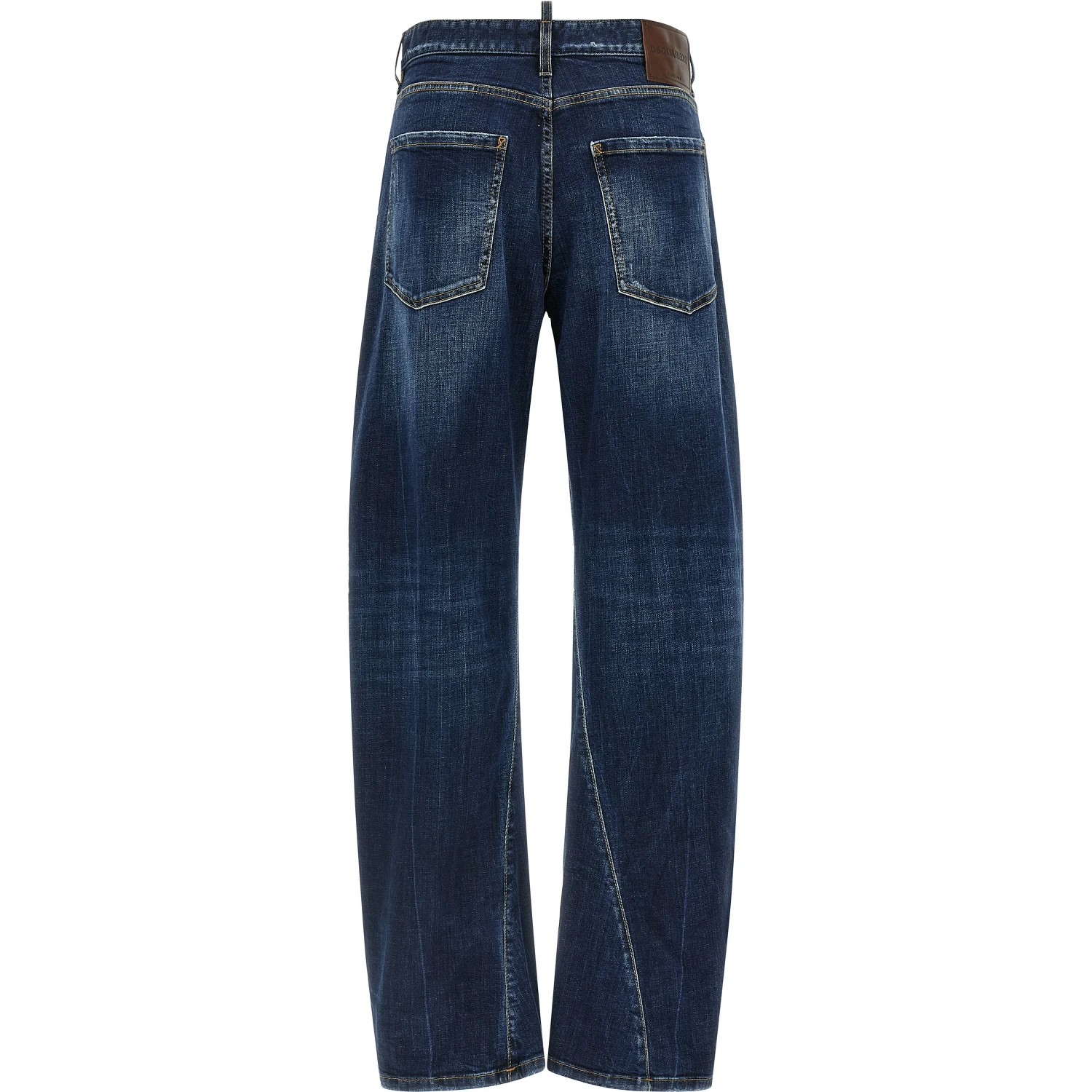 Blue Cotton Relaxed Fit Jeans