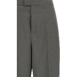 Gray Virgin Wool Dress Pants