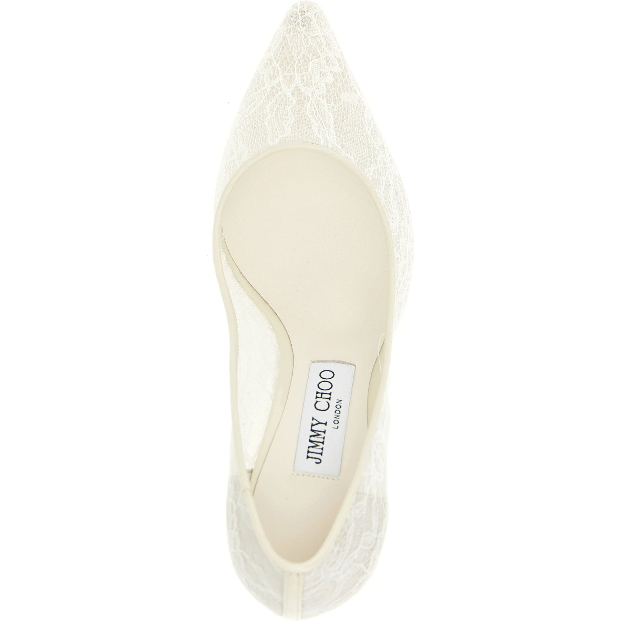 White Tencel High Heel Pumps