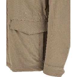 Beige Polyamide Full-Length Jacket