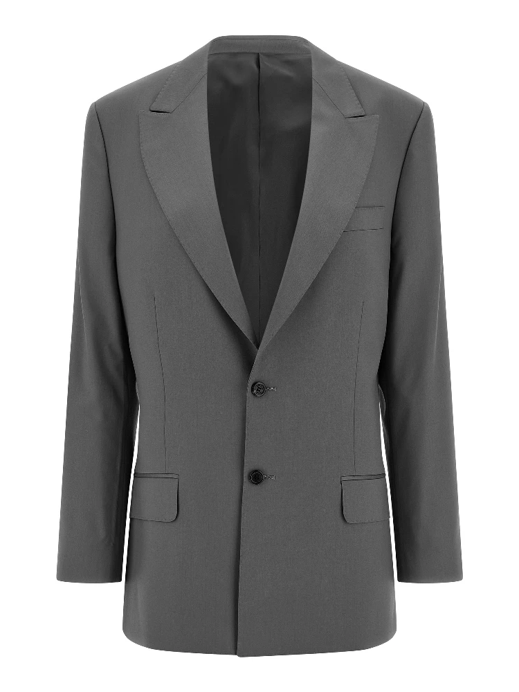 Gray Virgin Wool Blazer