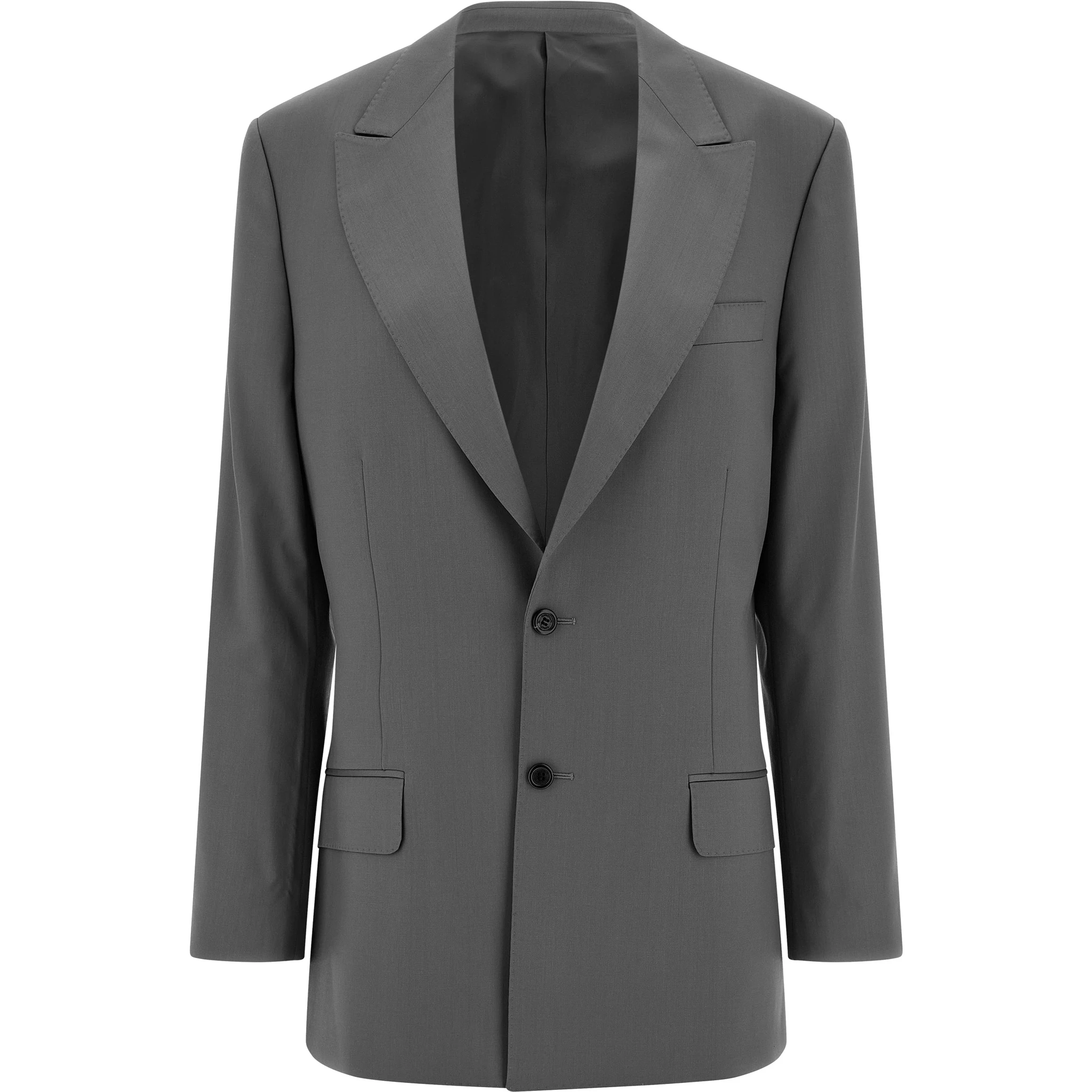 Gray Virgin Wool Blazer