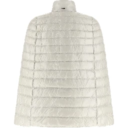 Gray Polyamide Full-Length Jacket