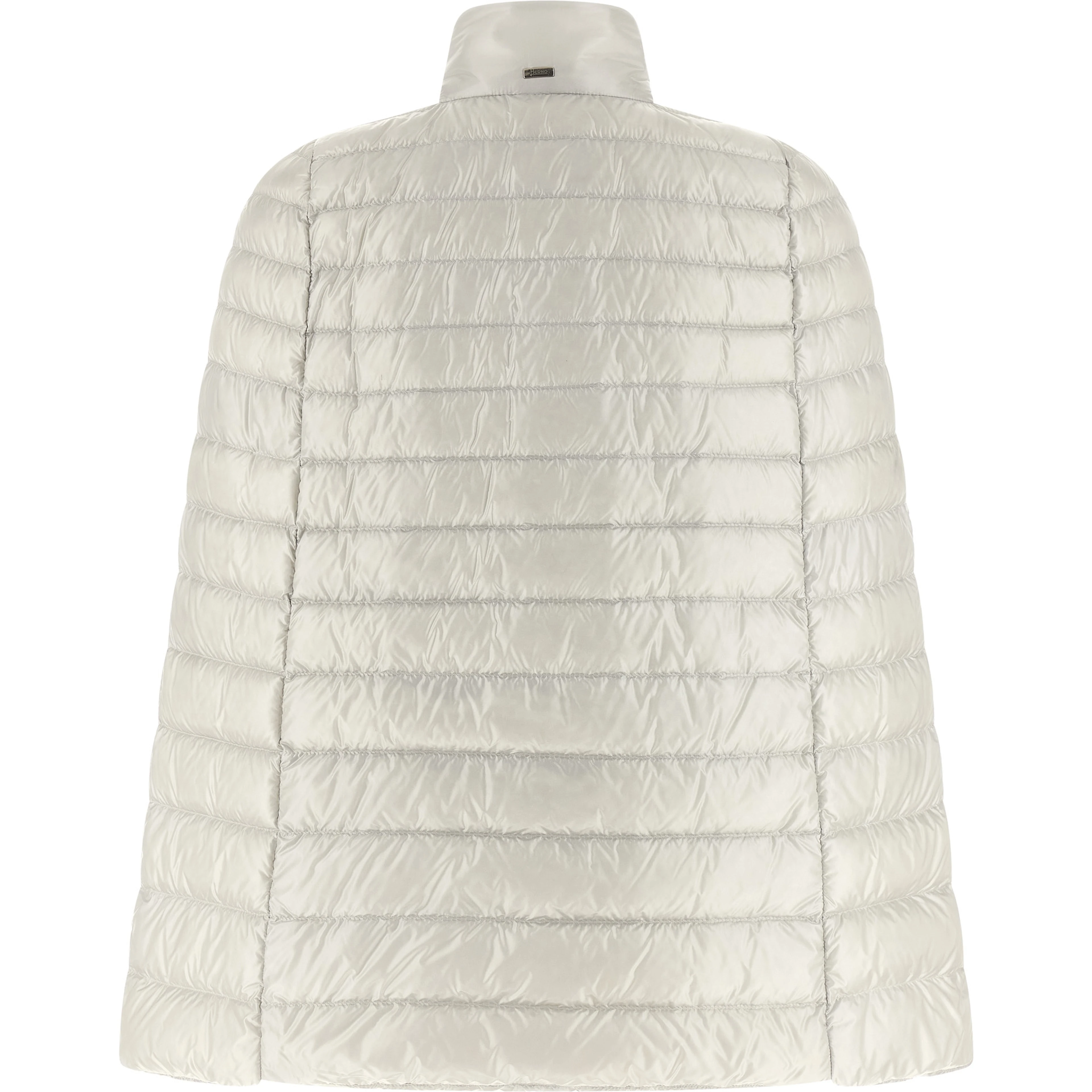 Gray Polyamide Full-Length Jacket