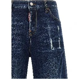 Blue Cotton Relaxed Fit Jeans