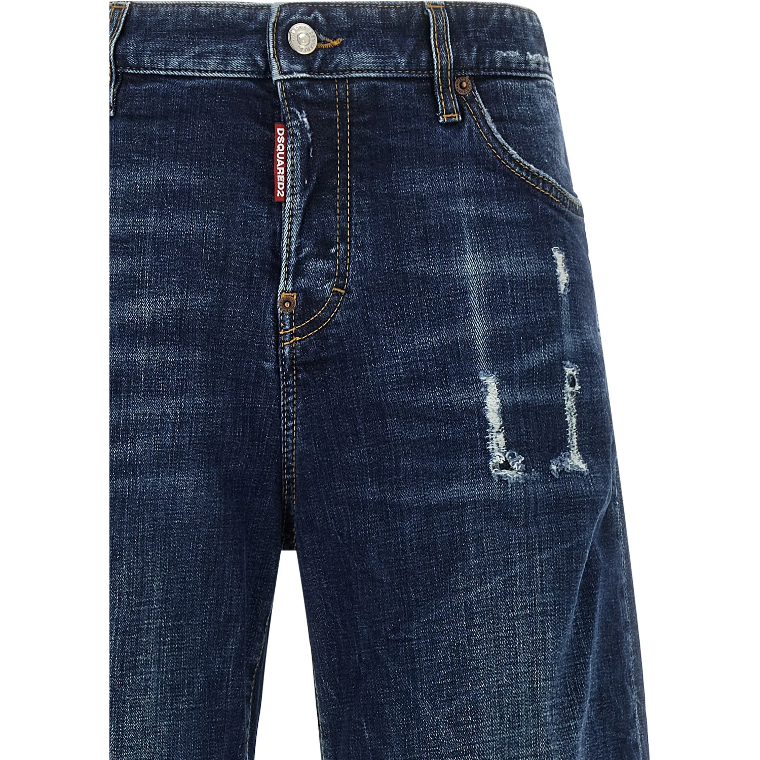 Blue Cotton Relaxed Fit Jeans
